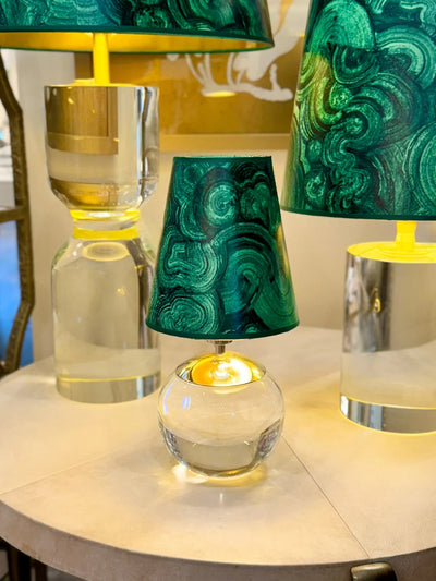 Malachite shade on a tiny terri lamp