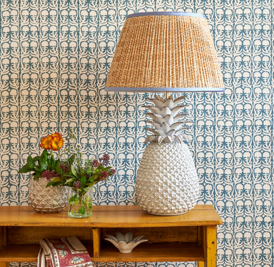 Penny Morrison Tribal lampshade on a pineapple lamp