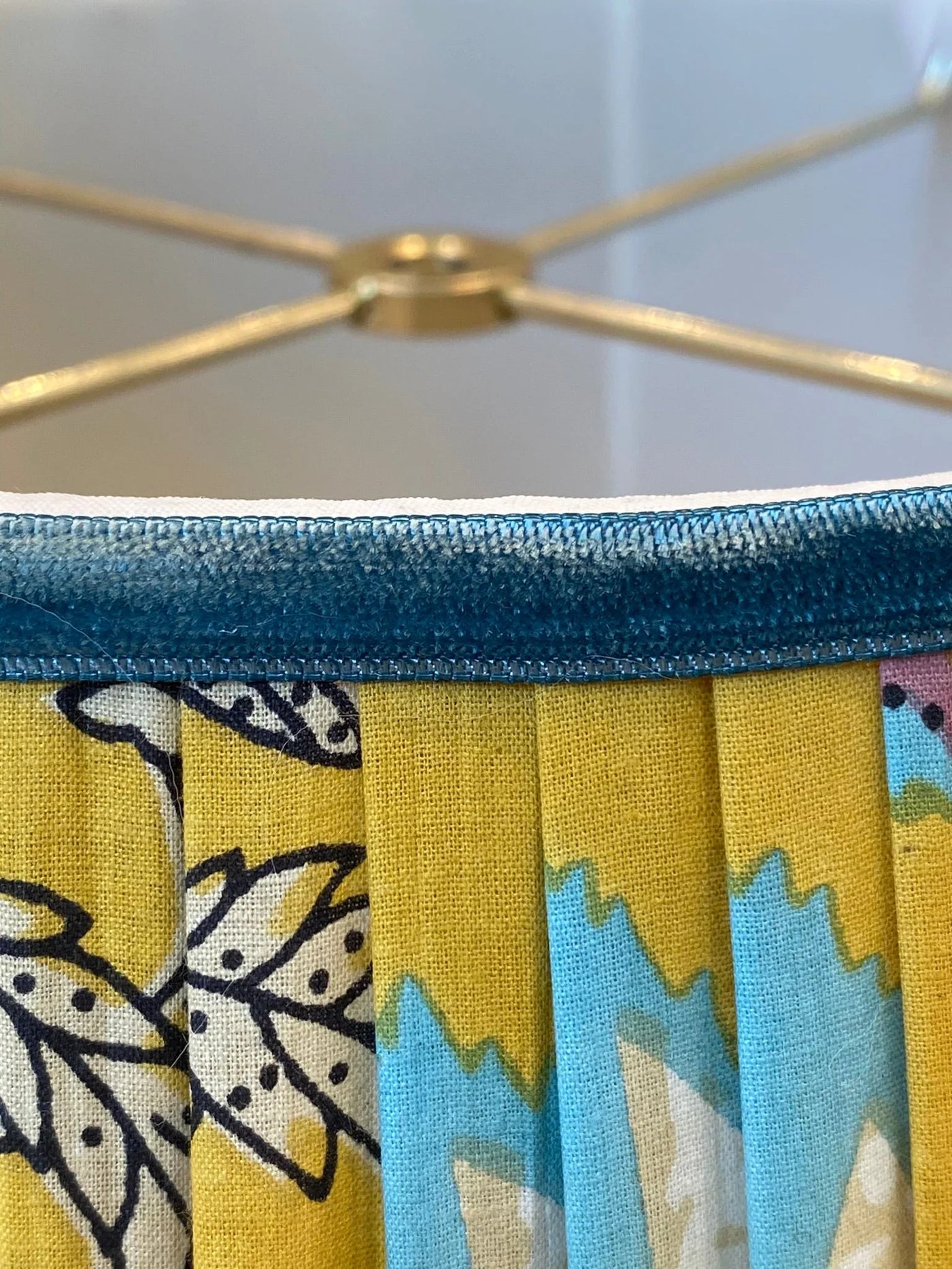 velvet trim on a lampshade