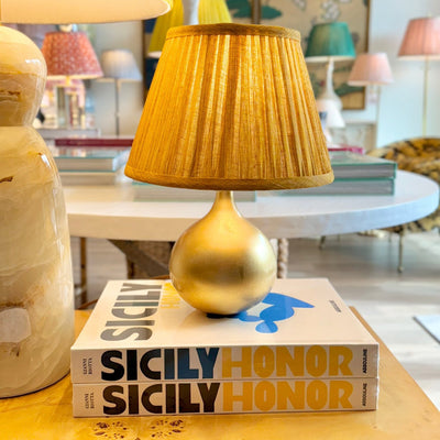 Mini lamp and Fermoie club yellow lampshade