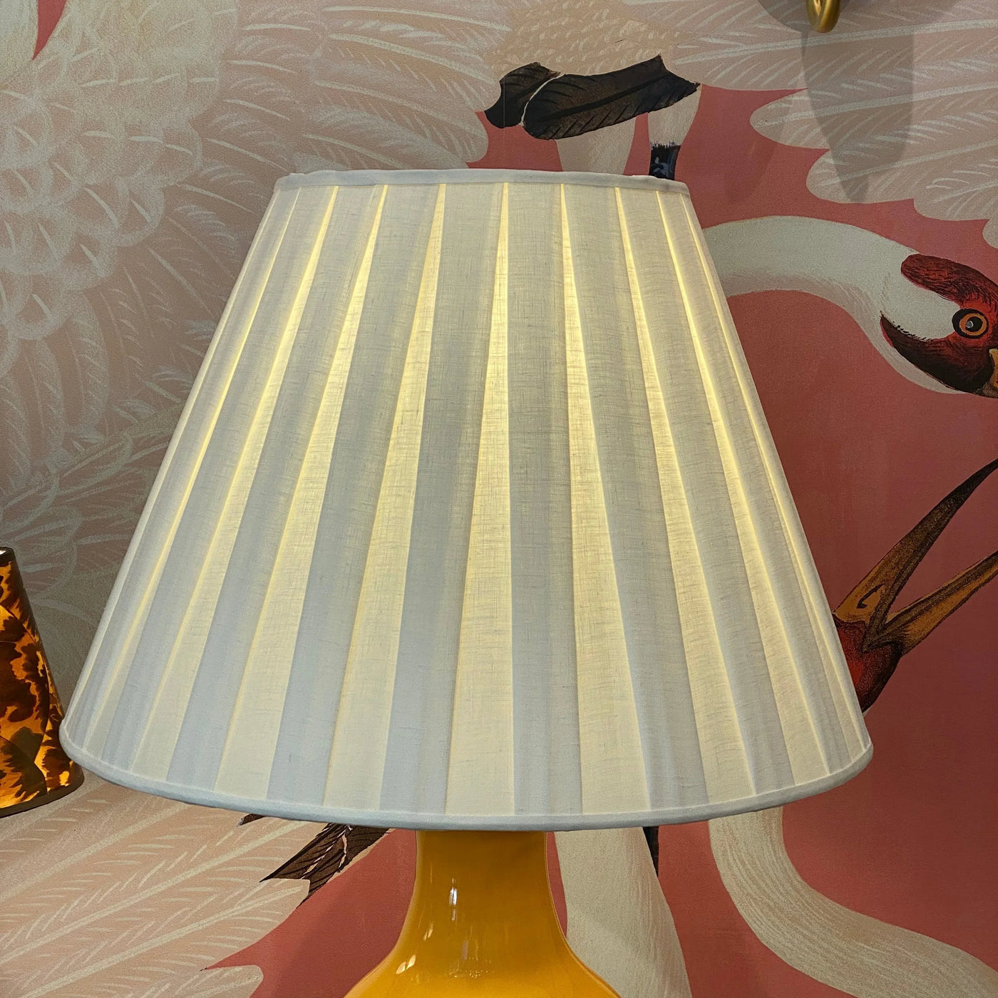 Box Pleat Linen Lampshade