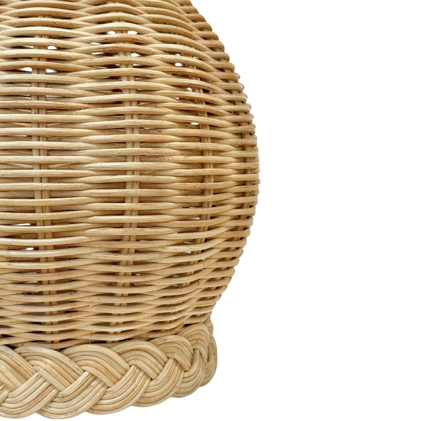 Whitehaven Rattan Table Lamp Close up