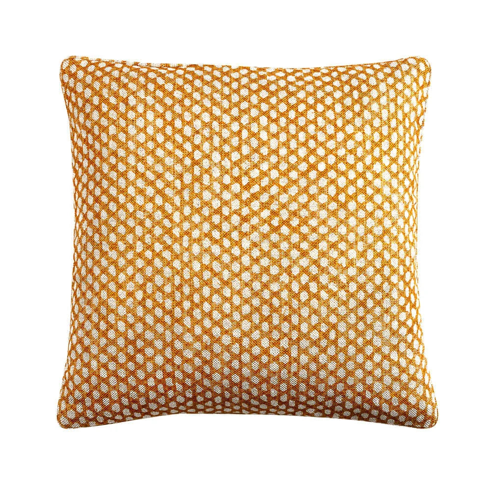 Fermoie Cushion in Yellow Wicker