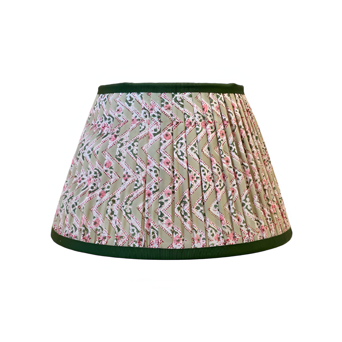 green block print lampshade
