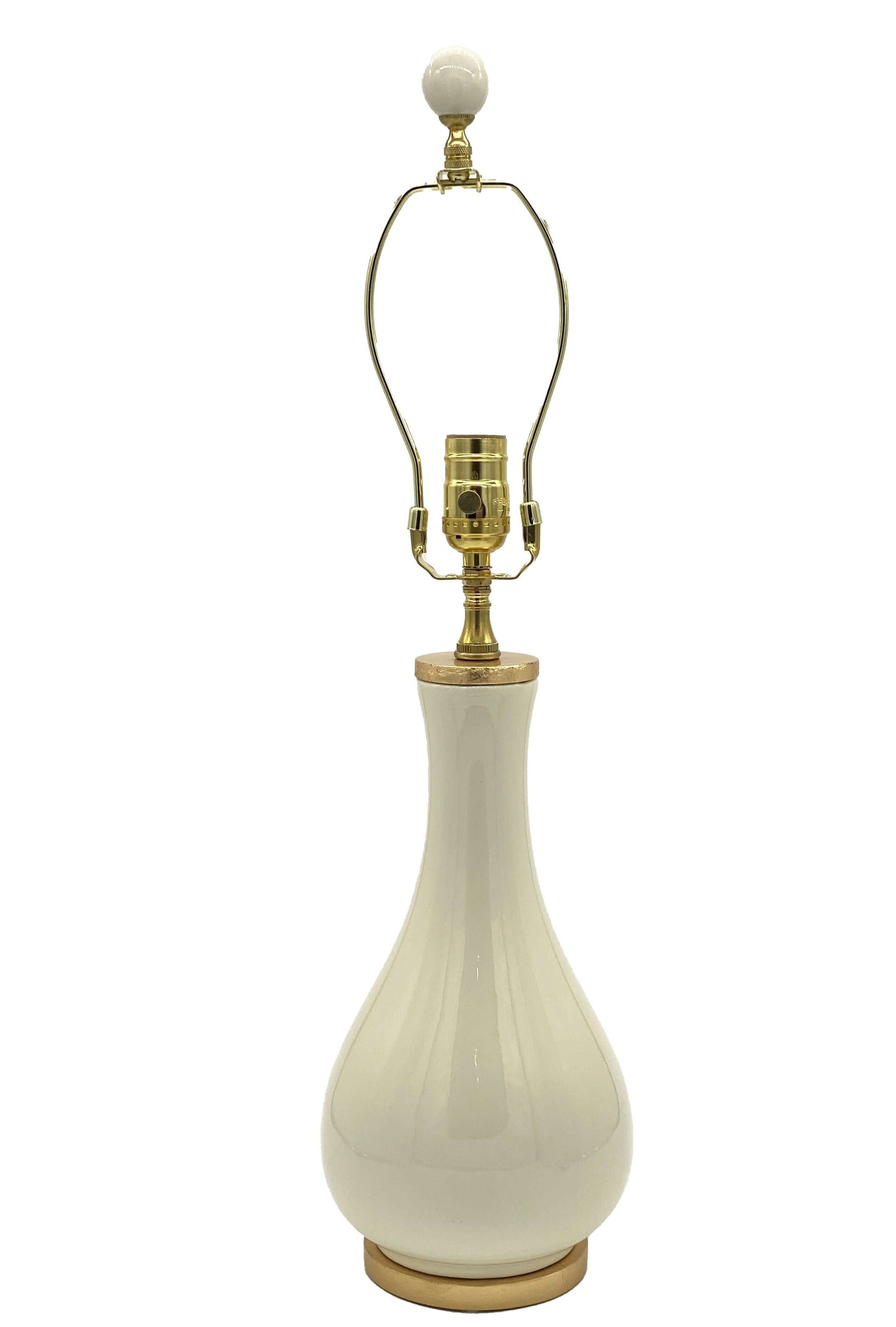 Porcelain Dove Lamp, Gold Leaf Base