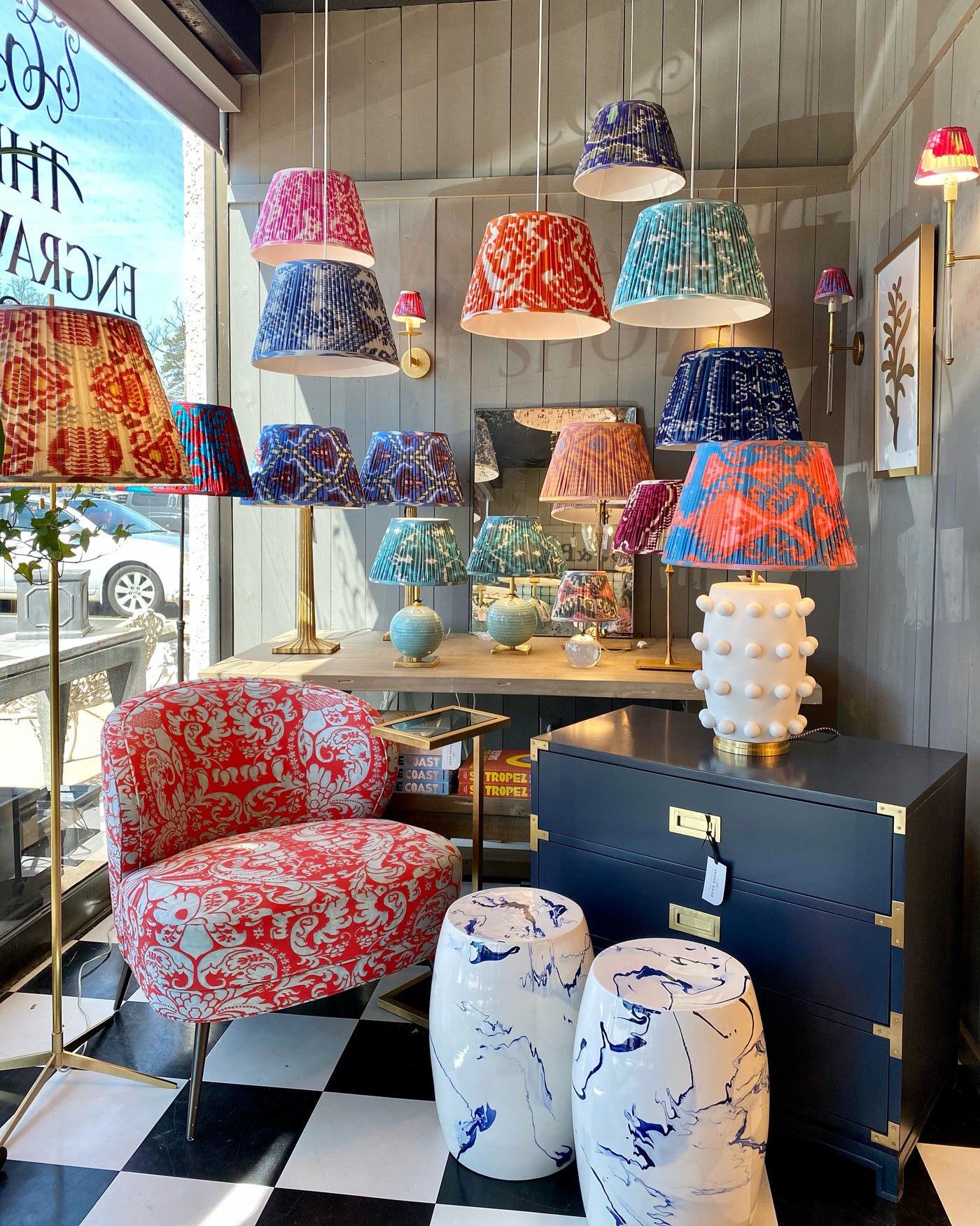 Ikat Lampshades