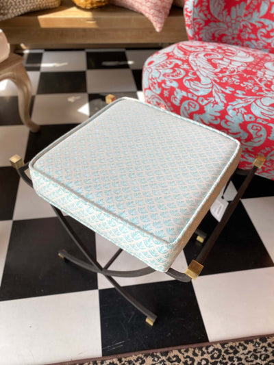 Fortuny fabric bench