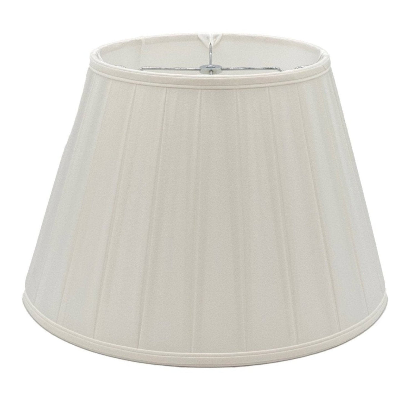 White Silk Box Pleat Lampshade