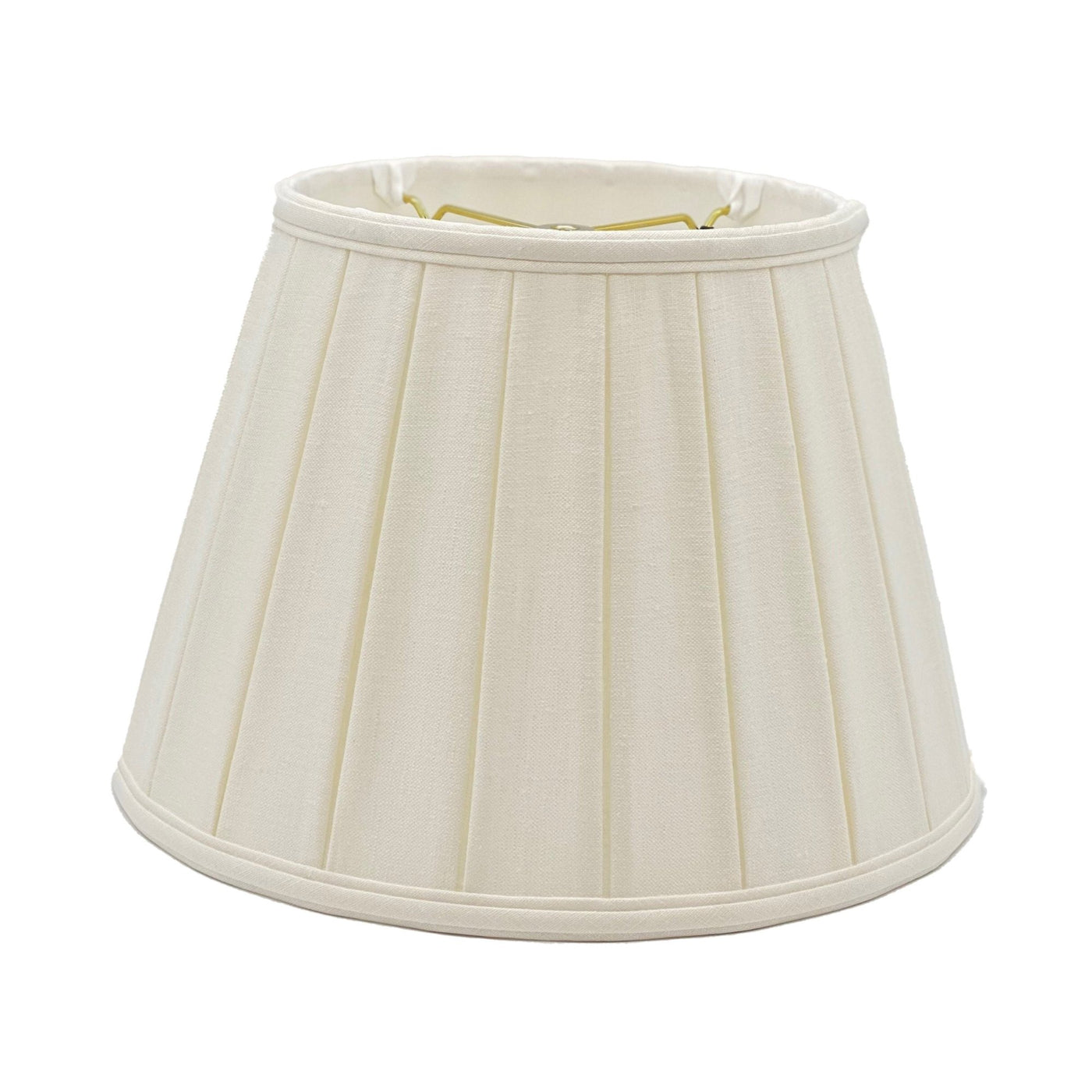 White Linen Box Pleat Lampshade