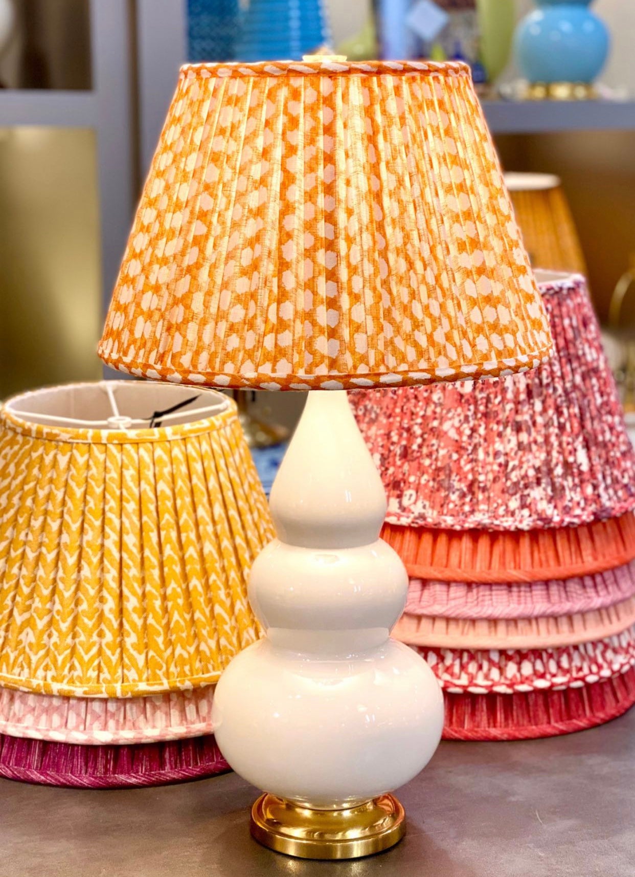 Fermoie Orange Wicker Lampshade