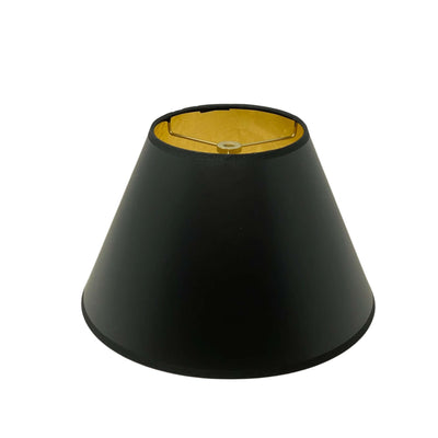 Black empire lampshade with gold interior