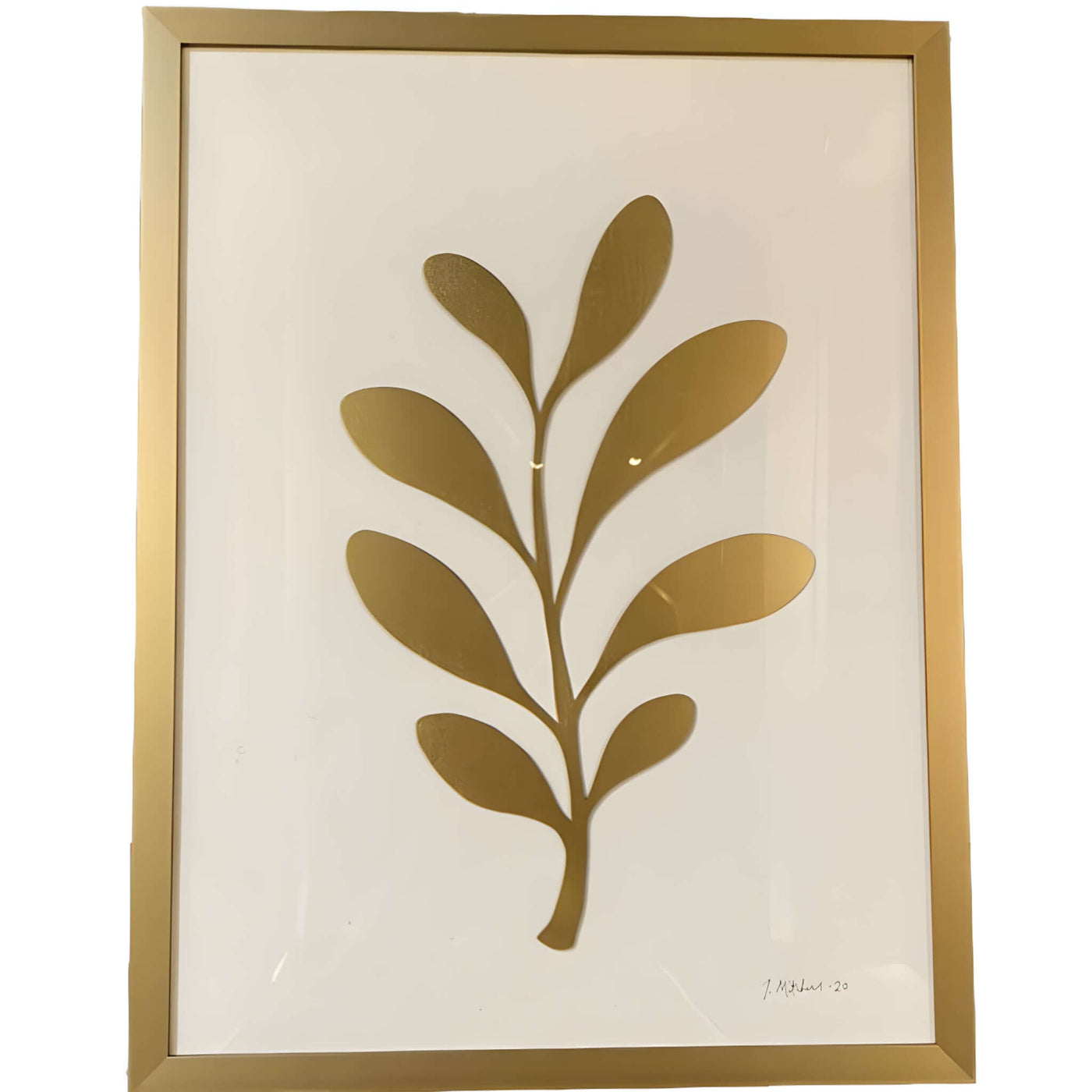 Abstract Flora Print, Gold