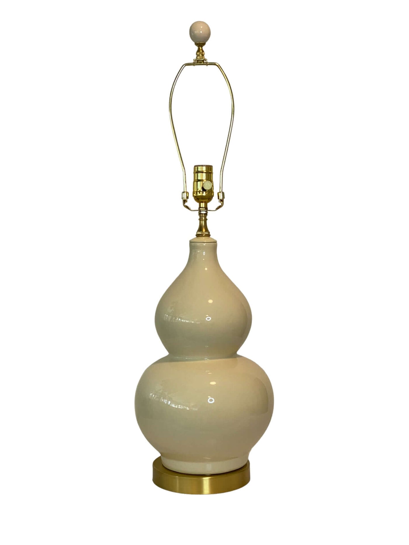 Porcelain Ivory Double Gourd Lamp