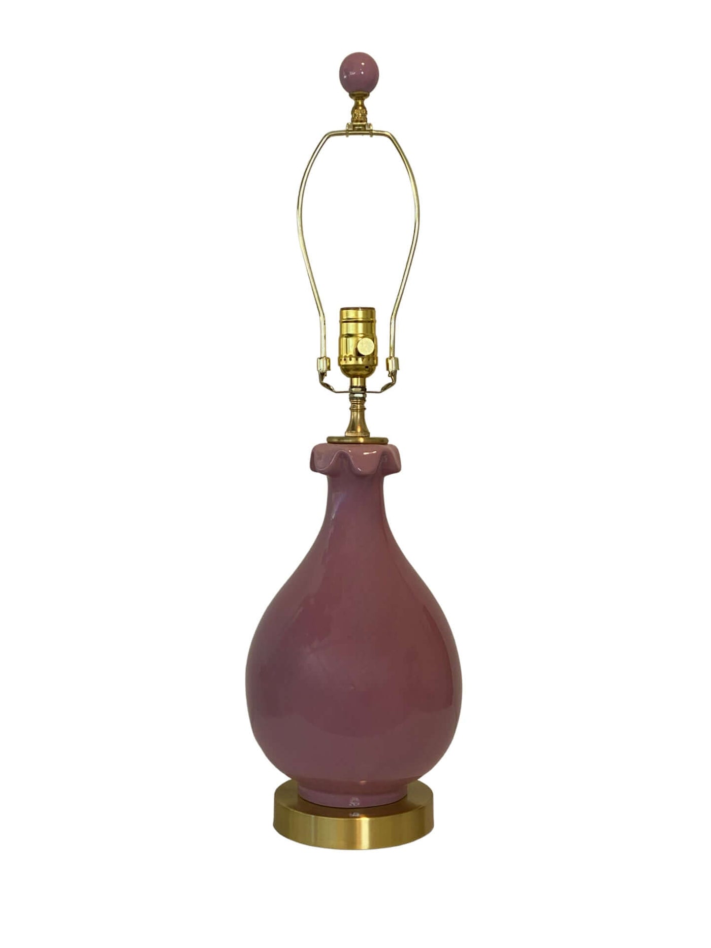 Lavender Porcelain Scallop Lamp