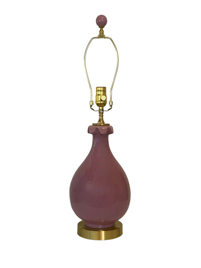 Lavender Porcelain Scallop Lamp