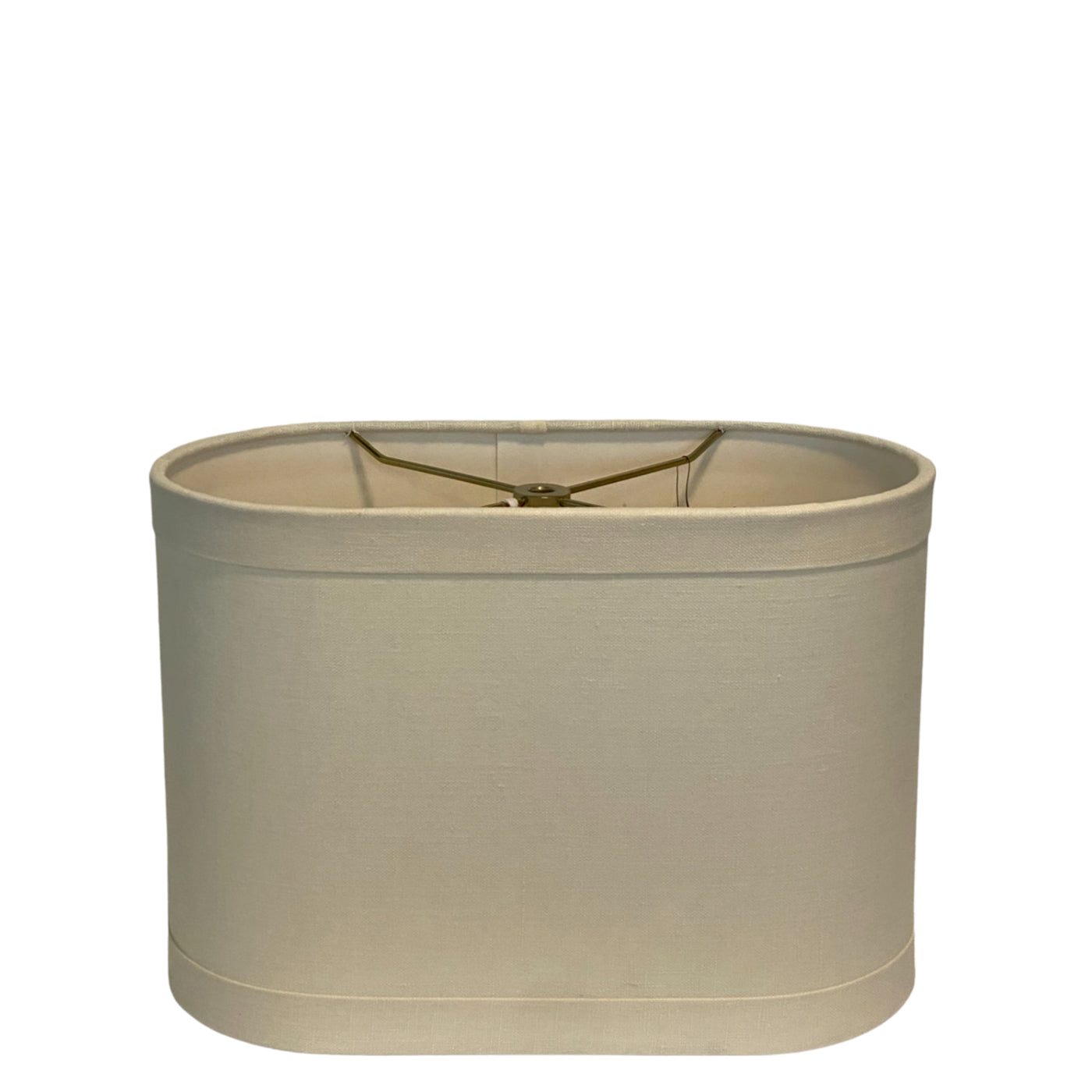 Hardback Oval Banded Linen Lampshade