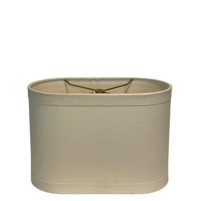 Hardback Oval Banded Linen Lampshade