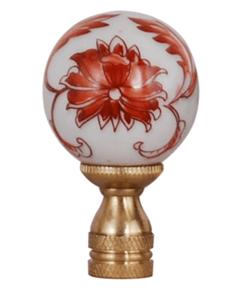 Red Floral Finial