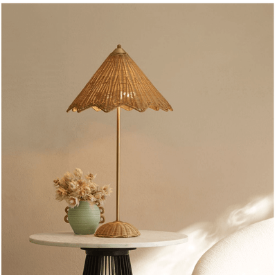 Rattan Parasol Lamp