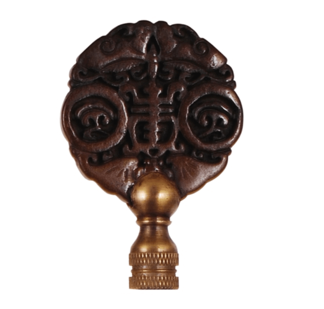 Carved Brown Finial
