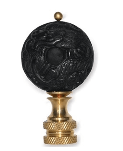 Black Cinnabar Dragon Finial
