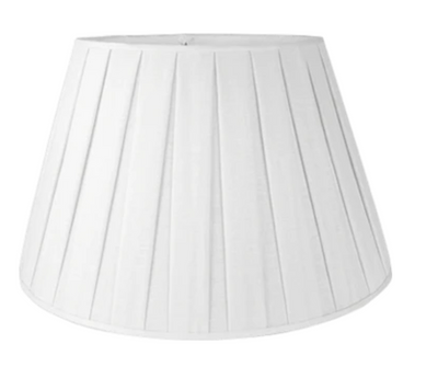 White Linen Box Pleat Lampshade
