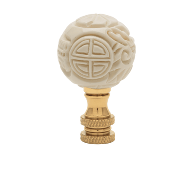 White bead finial