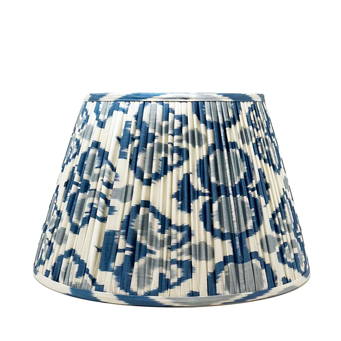 Blue and White Ikat Lampshade