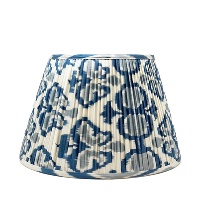 Blue and White Ikat Lampshade
