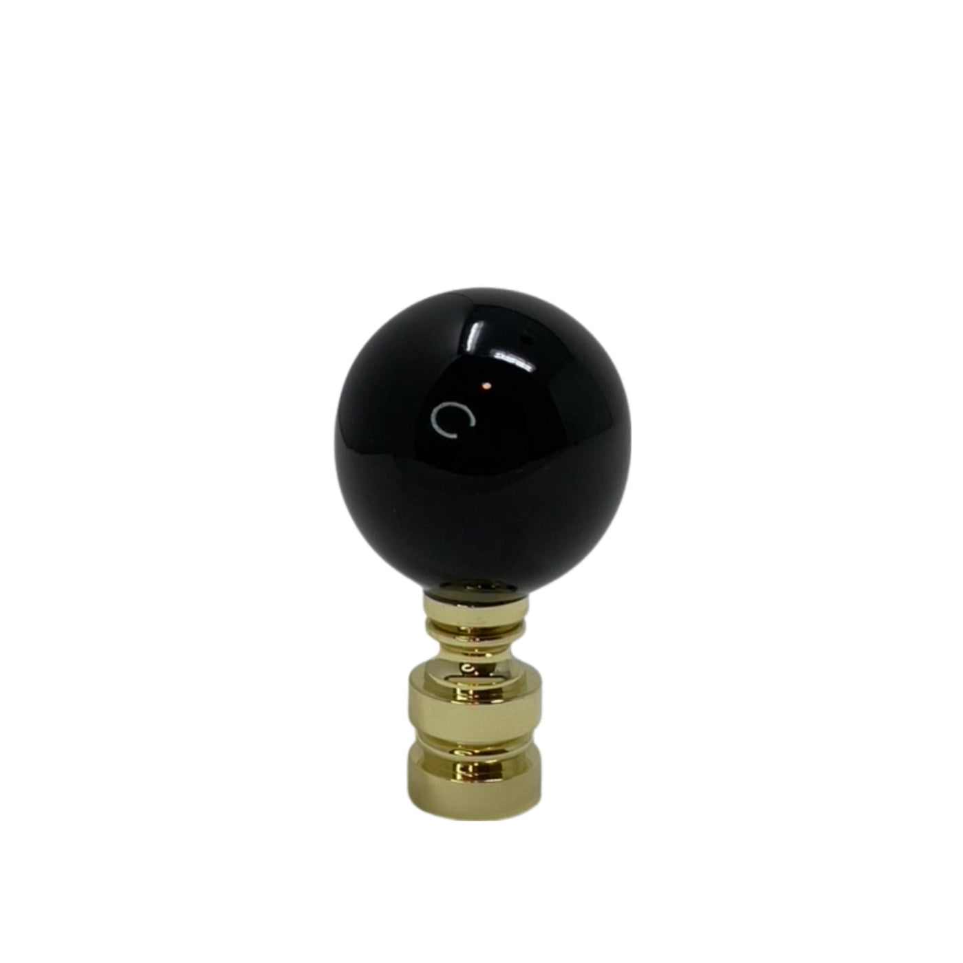 Black Porcelain Ball Finial