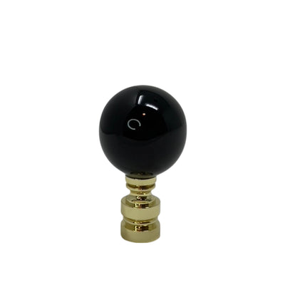 Black Porcelain Ball Finial