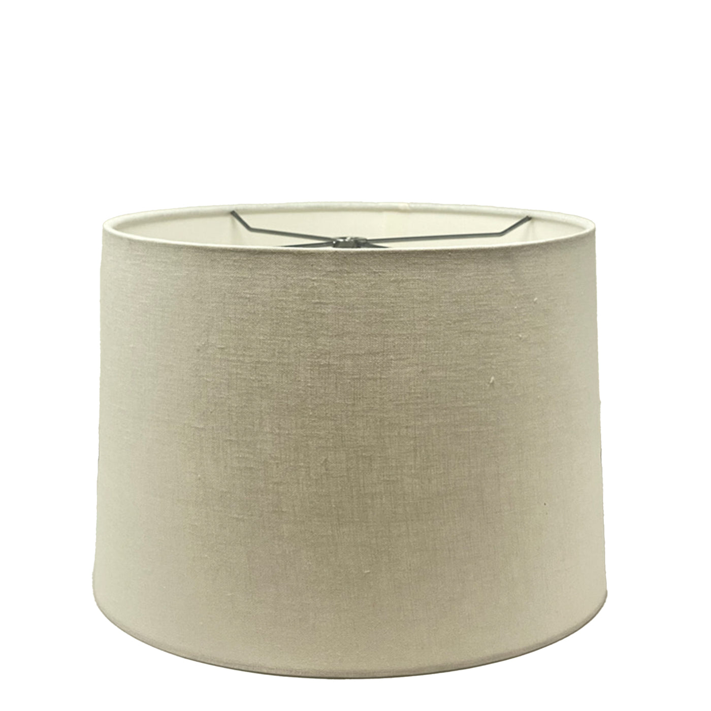 White Linen Drum Lampshade