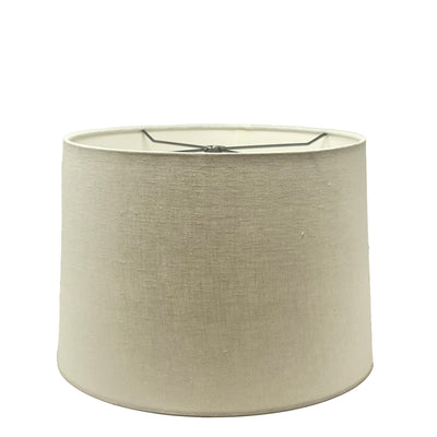 White Linen Drum Lampshade