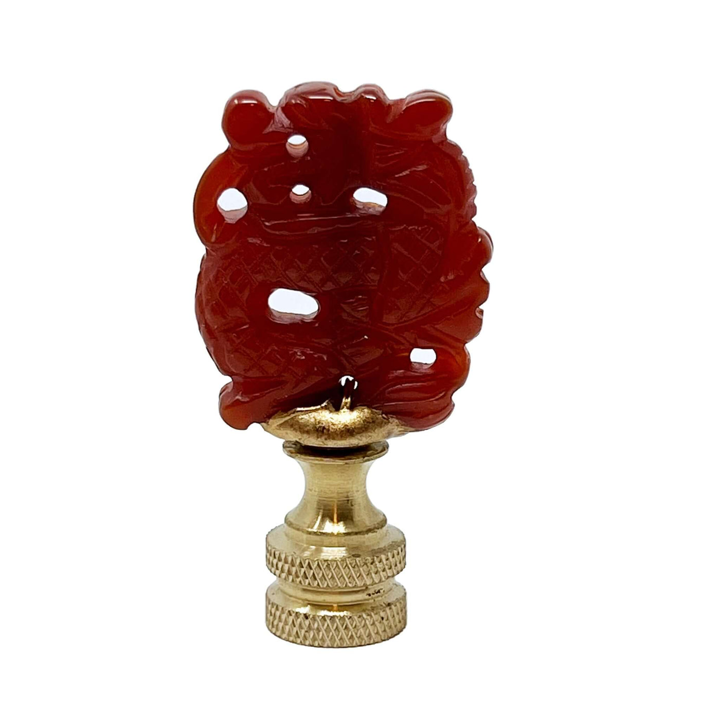 Caramel/Red Carnelian Dragon Finial