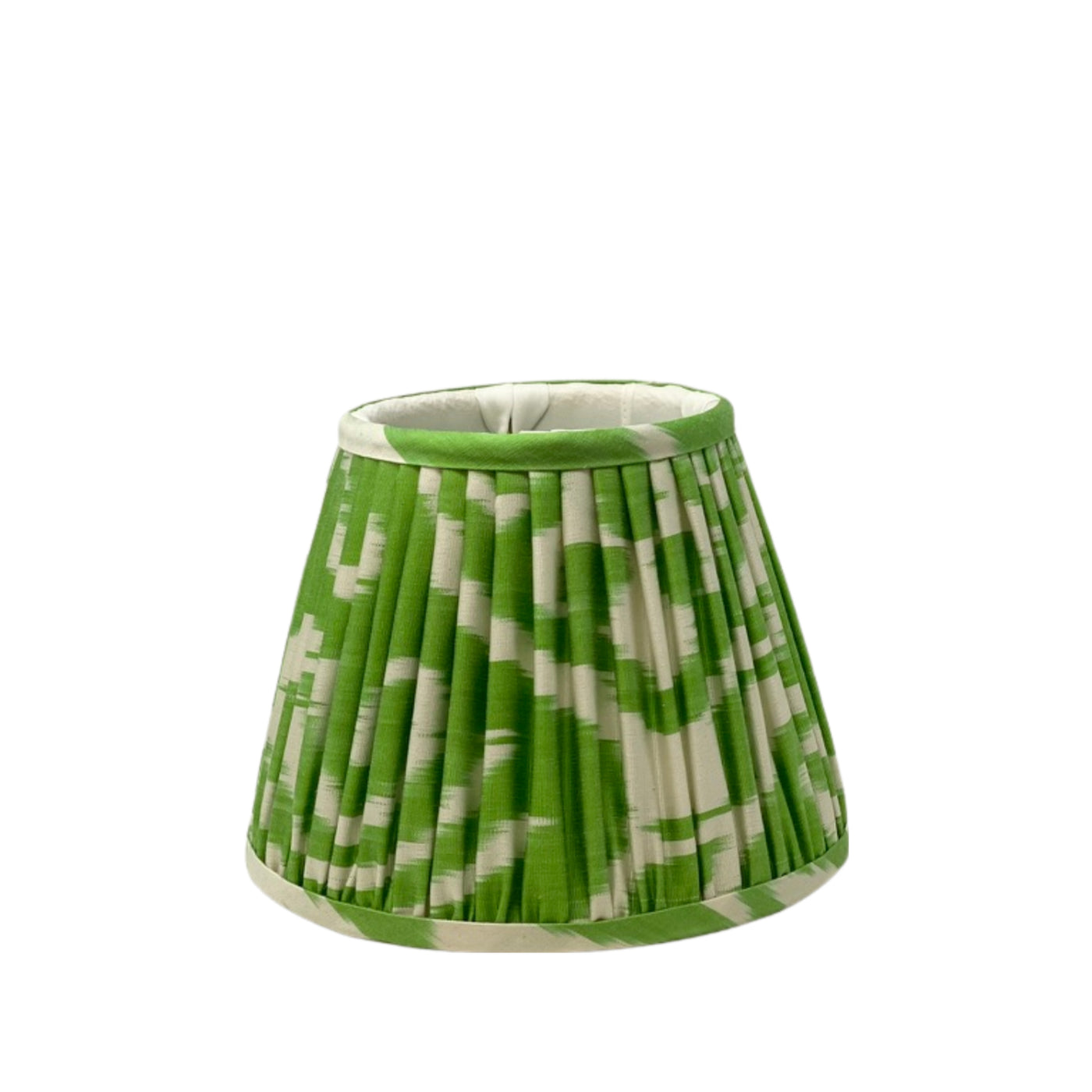Green and white Ikat Lampshade