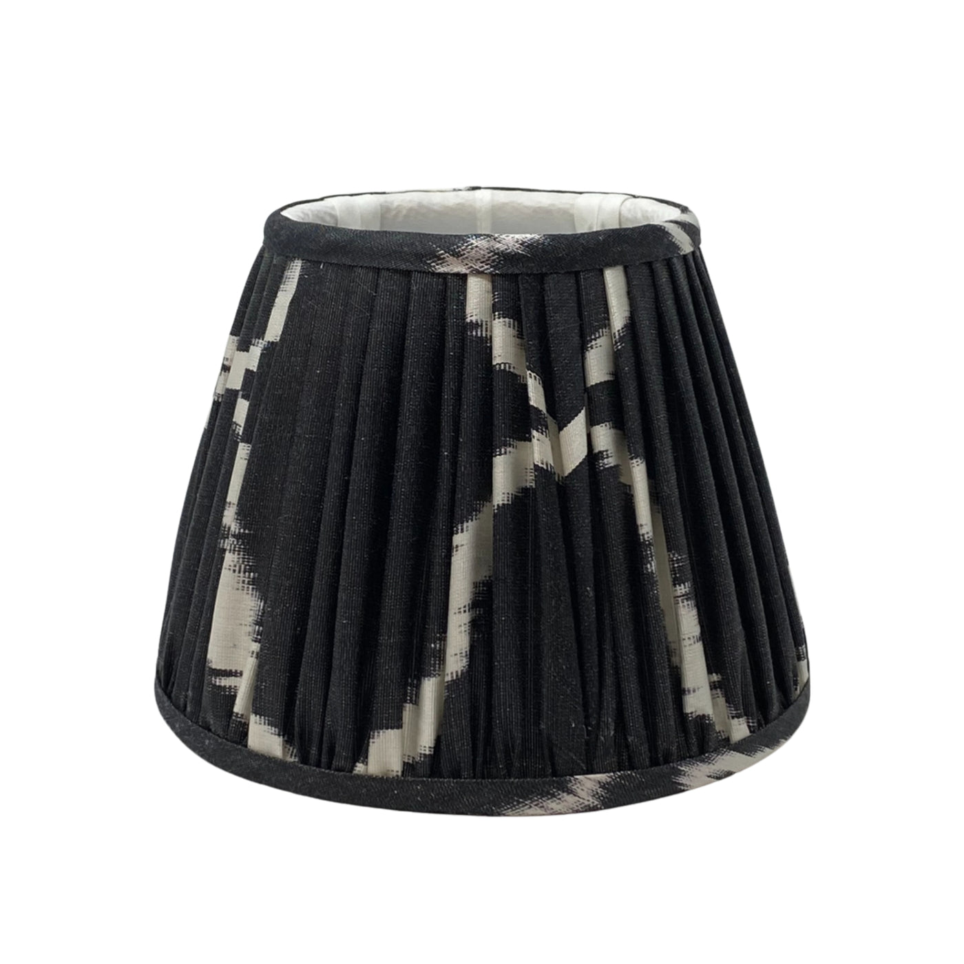 Small black and white ikat
