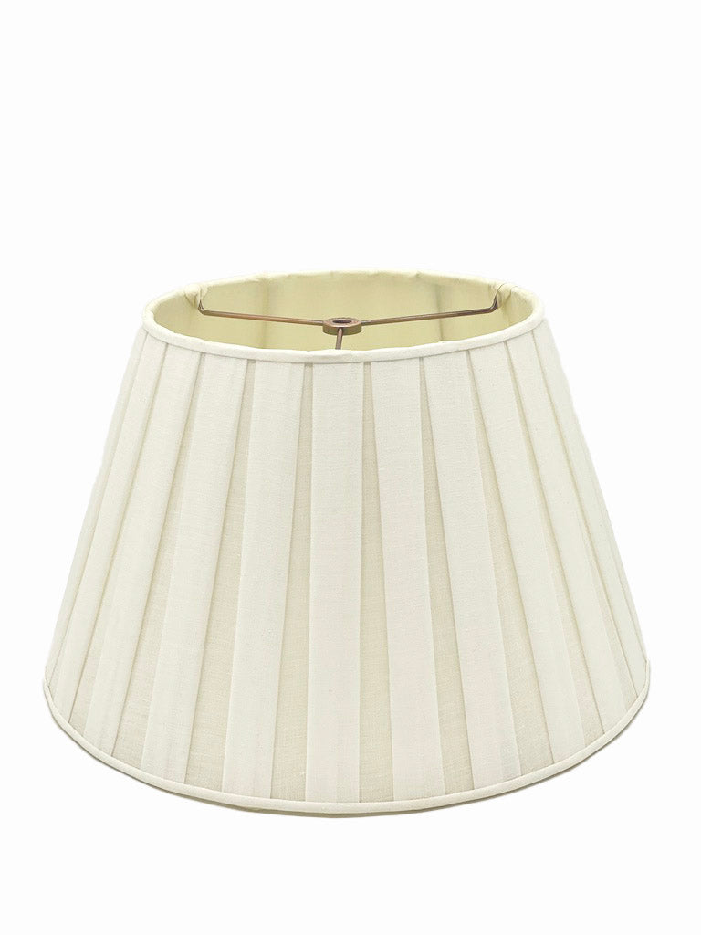 Ivory Box Pleat Linen Lampshade