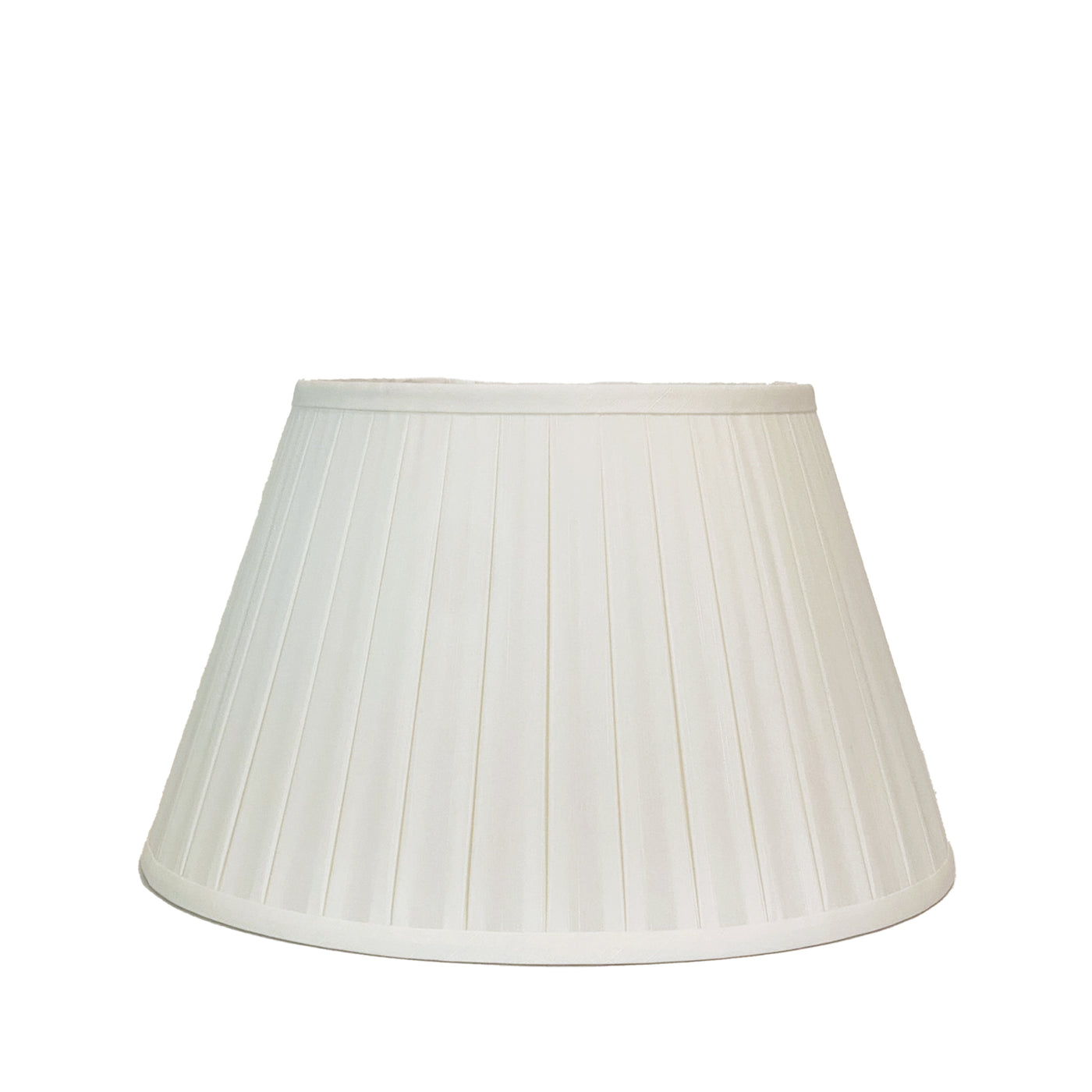 White Silk English Box Pleat Lampshade