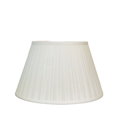 White Silk English Box Pleat Lampshade