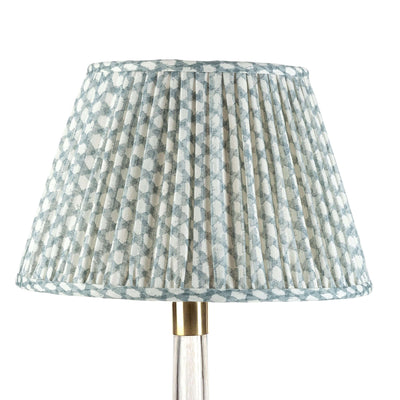 Fermoie Light Blue Wicker Lampshade