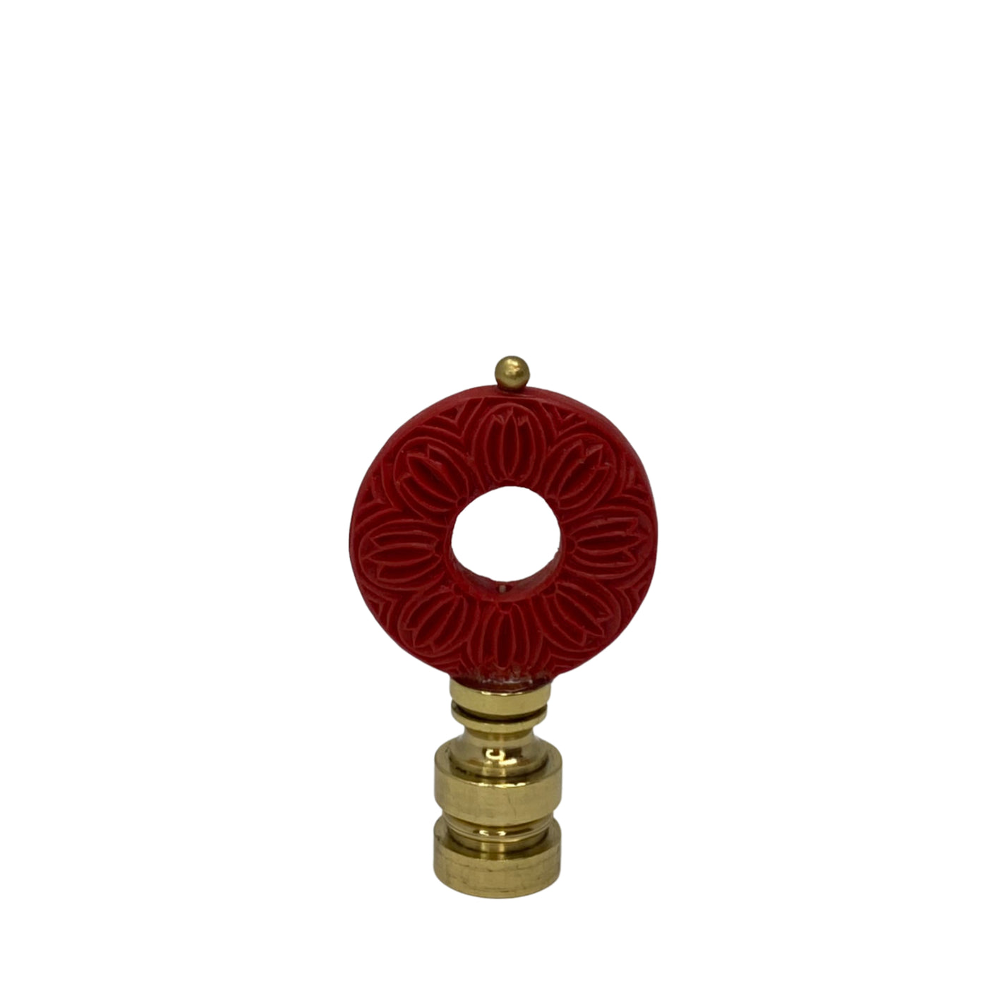 Red Cinnabar Ring Finial