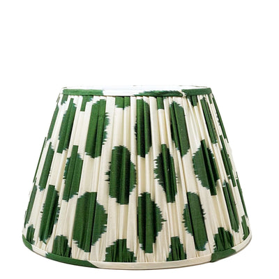 Green and White Ikat Lampshade