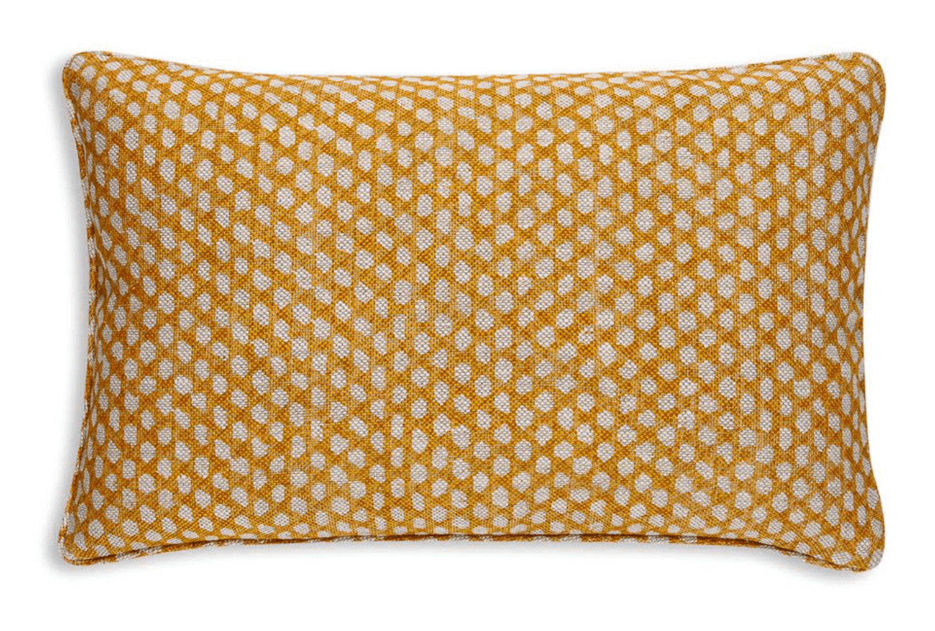 Fermoie Cushion in Yellow Wicker