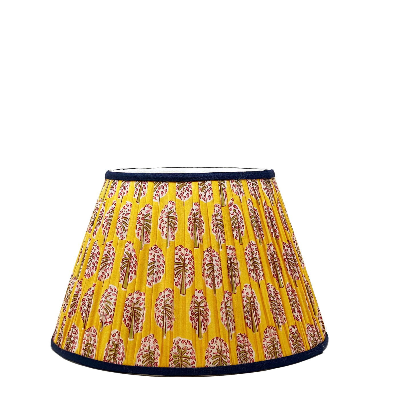 Yellow Block Print Lampshade